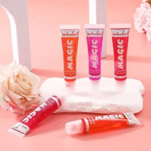 Soft Squeeze Tube Lip Gloss Oil Flavored Moisturizer Lip Gloss Color Change Lip Oil