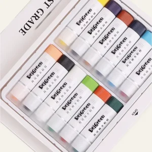 Solid Gouache Stick 12 Colors Macaron Water-Soluble Rotating Crayons