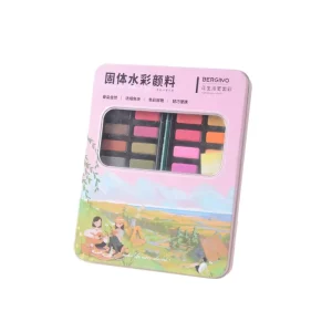 Solid Watercolor Paint Pencil Tin Box Pigment Palette Metal case