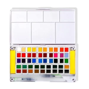 Solid Watercolors with Pen Brush Watercolor Paint Cake 12 24 36 Colors Watercolor Gouache