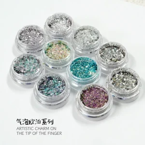 Solvent-Resistant Flake Glitter Nail Pigment