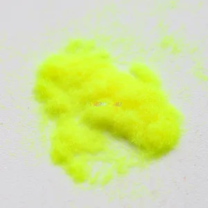 Solvent-Resistant Fluorescent Plush-Effect Pigment for Nail Polish