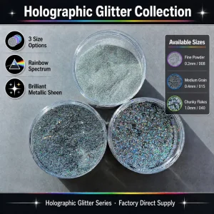 Solvent Resistant Rainbow Effect Holographic Laser Pigment for specialized Industrial Paint and Plastic Modification