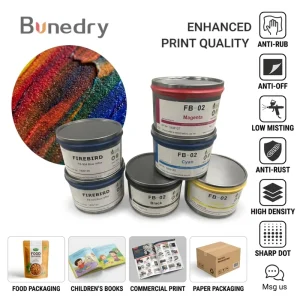 Soy Based Offset Printing Ink CMYK Fast Dry High Gloss For Sheet Fed For HDB For Komori Press For Commercial Printery
