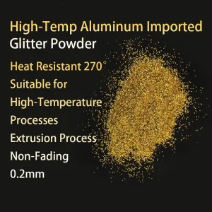 Specialized Glitter Flakes for Injection Molding 0.2mm High Temp Resistant up 270°C Brilliance Anti Fading