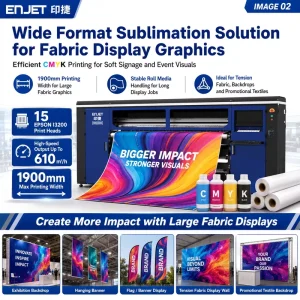 Stable Industrial 1900mm Sublimation Printer Continuous Long Hour Printing Sportswear Workshop 1900mm Sublimation Printer