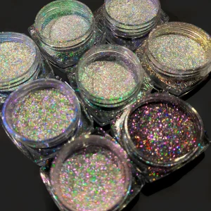 Super Mermaid Holographic Pigment Laser Chameleon Pigment Glitter Multichrome Loose Powder for Nail Art