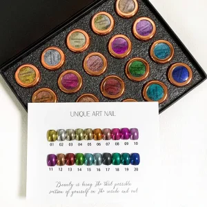 Super Shiny Mirror Chrome Daily Nail Art Powder Metal Mirror Pigment 20 Colors Collection