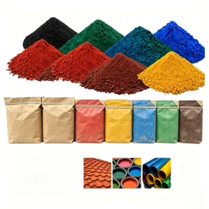 Synthetic Iron Oxide Pigment Powder Red Yellow Black Blue Green Brown Multiple Colors for Concrete Cement and Bricks Coloring