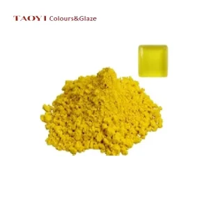 TAOYI 7 COE 96 850 Celsius Bright Yellow Inorganic Lead Free Pigment Coating Melt Glass High Temperature Resistant Colorant