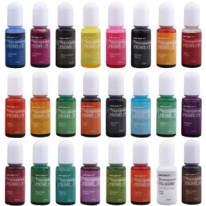 TIMESRUI 24 Colors 10ml High UV Transparent Organic Liquid Resin Pigment Coating Pigment Jewelry Making AB Resin Crystal Dye DIY