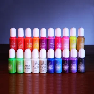 TIMESRUI Luminous Pigment Highly Concentrated Liquid Dye Glow in the Dark Coloran Ink Pigment for DIY Art Crafts & Theme Party