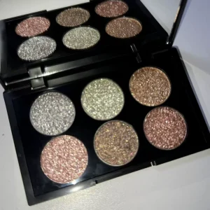 TOP SALES Private Label High Quality 6 Colors Satin Duochrome Multichrome Sparkling Glitter Metallic Eyeshadow Palette