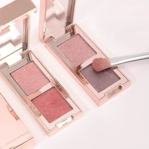 TY Manufacturer Supply New Arrival Private Label Vegan Makeup Super Shiny Magic 2 Color Eye Shadow Palette