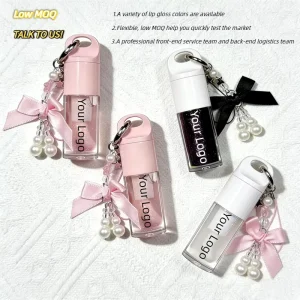 Temperature-Changing Vegan Lip Oil with Vitamin E and Jojoba Oil, Keychain