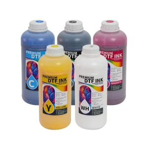 Textile Pigment Ink for DTG Printing Eco friendly Waterproof Sunproof Five Color DTF Printer Ink for Inkjet Printer