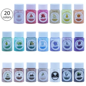 Timesrui 20 Colors 7 g Bottle Mica Powder Pearl Pigment Soap Dye Resin Art Polymer Clay Coloring Non Toxic Shimmer Dust Inorganic