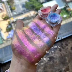 Titanium Candy Aurora Chameleon Chrome Nail Powder, Mirror-Effect Pigment for Eyeshadow and Lip Gloss