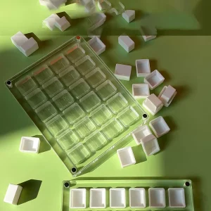 Traditional Chinese Painting Pigment Box 12 24 36 Compartments Auspicious Square Clear Acrylic Empty Storage Case