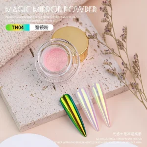 Transparent Chameleon Mirror Powder Bojun TN Series 10 Colors Iridescent Chrome Pigment for Resin DIY Nail Art TPO Free MSDS