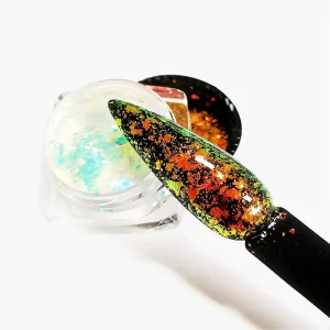 Transparent Rainbow Mirror Chrome Chameleon Aurora Pigment Powder Nail Art
