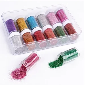 Trending 12 Colors Set Glitter Shaker Jars Eco Friendly Polyester Powder For Epoxy Resin Tumblers Crafts Christmas