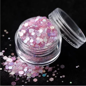 Trending Neon Embossed Chunky Glitter Mix Non Toxic Polyester Hexagon Sequins For Nail Art Christmas Crafts Bulk