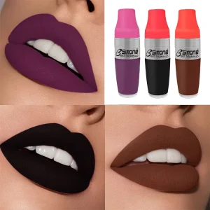 Two Tone Cap Velvet Matte Lipstick 24H Waterproof Non Stick Halloween 3 Shades OEM ODM Private Label Customized Logo