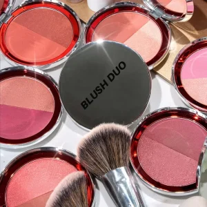 Two-color Vegan Makeup Eyeshadow Blush Palette Private Label Cosmetics Blusher Waterproof Pressed Powder Blush