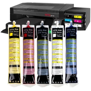 USA Stocked DTG Ink Bag for Brother GTX Series Smart Chip Included for Bright Crisp Fabric Printing