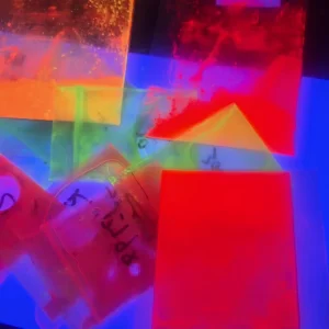 UV Fluorescent Pigment Powder 365nm and 254nm Organic Invisible Security Phosphor Red Blue Green Yellow for Coating