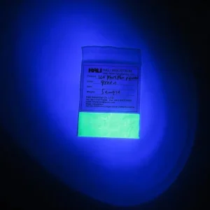 UV Light-Sensitive Fluorescent Pigment Powder, HLA-02, White to Green