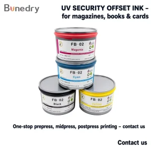 UV Security Ink Offset Printing Ink CMYK Pan Based Color For Screen Printing On Newspapers Magazines Cards Books Factory Supply