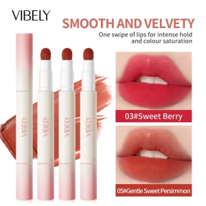 Unique Lasting Waterproof Silky Air Cushion Lipstick Makeup Creamy Velvet Matte Lip Gloss