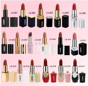 Vegan 50-Color Fashion Lipstick Waterproof Smudge-Resistant Long-Lasting OEM Labeling Multiple Packaging