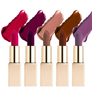 Vegan Bullet Lipstick Waterproof Long Lasting Travel Size Mineral Matte Red Cream