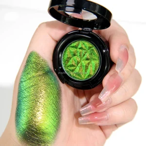 Vegan Cruelty Free Chameleon Duochrome Eyeshadow Multichrome Pigments Shimmer Waterproof High Pigment for Daily Makeup Pressed
