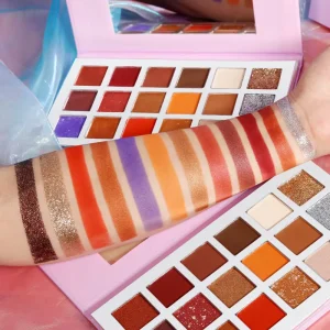 Vegan Cruelty-Free Waterproof Shimmer Eyeshadow Palette Customizable Colors