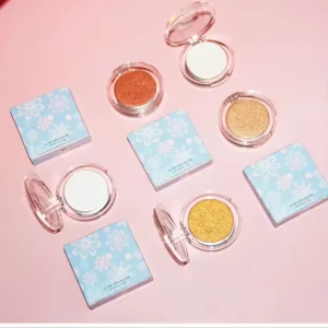 Vegan Highlighter Palette Face Glow Illuminator Powder Natural Radiant Dewy Finish Long-Lasting Private Label Cosmetics