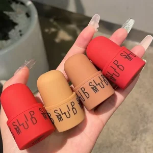 Velvet Matte Lip Gloss Lipstick Blush Lip Cheek Tint Mud Long Lasting Waterproof Cosmetic Makeup