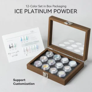 Vinimay High Quality Chrome Nails Powder Set 8 Styles Custom Your Logo Magic Mirror Powder OEM Chrome Mirror Nail Pigment Powder