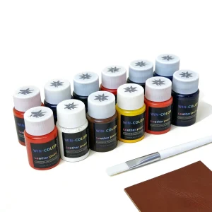 WIN COLOR High Quality 12 Colors Water Based Acrylic Leather Paint 29.5ml Non Toxic Ink Sneaker Paint for Leather Shoes Repair