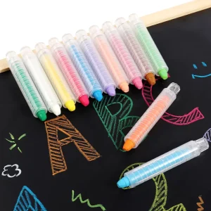 Washable Water-Soluble Colored Chalks for Blackboard Drawing, Writing, and Educational Graffiti