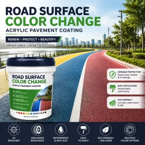 Water Based Asphalt Color Change Paint Anti Slip Decorative Road Coating for Pedestrian Path Greenway Parking ISO Certified