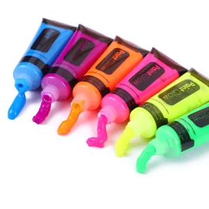 Water-Based Fluorescent Washable Face and Finger Paint for Halloween Parties and Body Painting