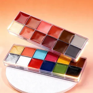 Water-Based Waterproof Face and Body Paint Makeup Kit Easy Wash for Halloween Costumes