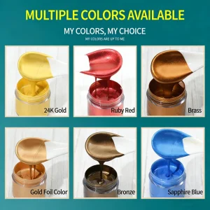 Water based Anti corrosive Paint for Metals Exemption From Color Modification and Renovation Glitter Silver Metallic Texture