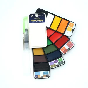 Watercolor Painting 18 25 33 42 Colors WaterColor Paint Brush Portable Solid Watercolor Pigment Set for Art Supplies