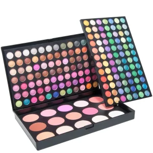 Waterproof 183-Color Cream Blusher, Eyeshadow, and Blush Powder Makeup Palette
