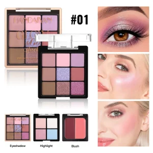 Waterproof 3-in-1 Eyeshadow Blush and Highlighter Palette Polarized Flash Finish